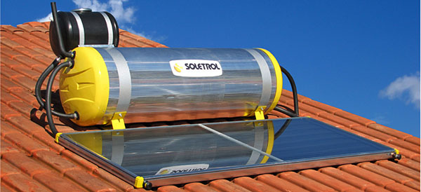 aquecedor solar com placa e boiler