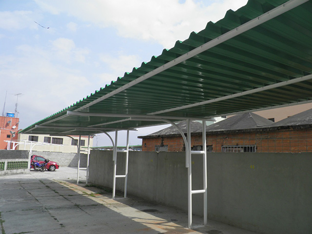 cobertura de estacionamento com telha galvanizada