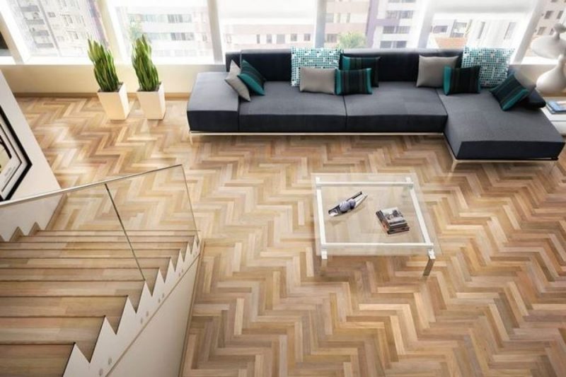 Textura tradicional de pisos parquet. Atualmente é possível encontrar esse tipo de piso nas mais diversas texturas e composições.